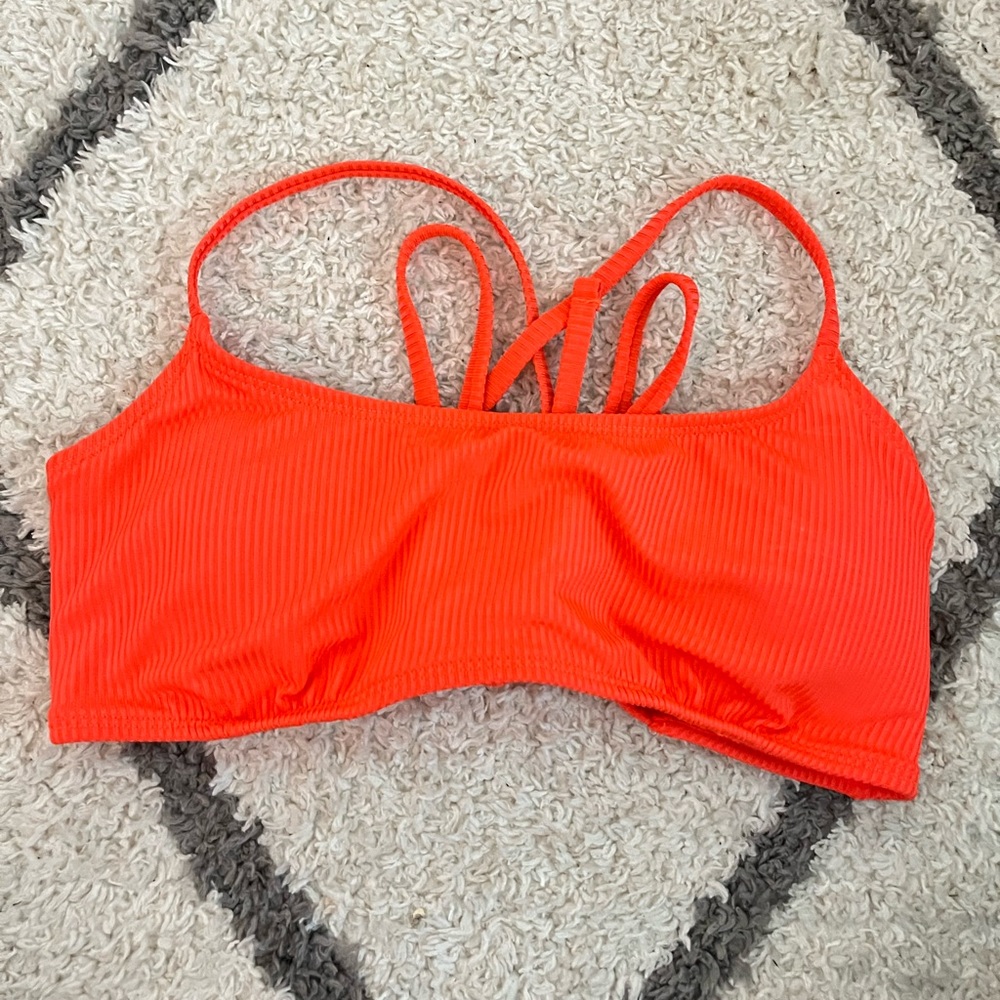 Neon orange bikini top